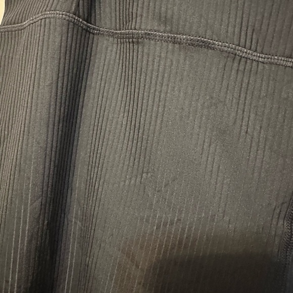 Girlfriend Collective Black Ribbed Stretch High Rise Leggings Size XXXL Gym Yoga - Picture 2 of 5